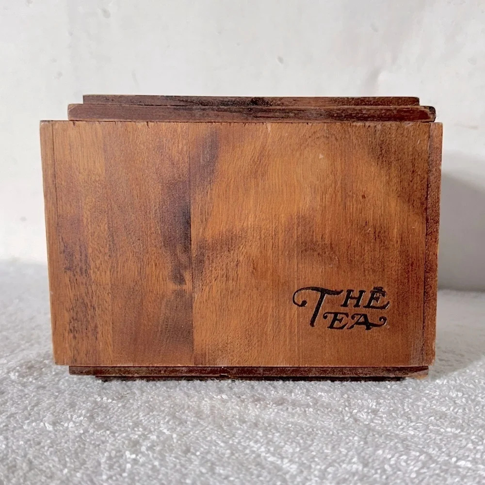 Vintage Wood  Small Tea Canister
